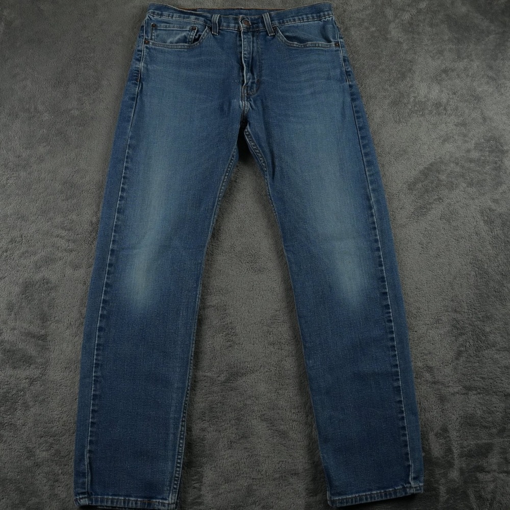Levi's 505 Jeans Mens 33x30 Blue Medium Wash Regular Fit Straight Leg Denim - Picture 2 of 10